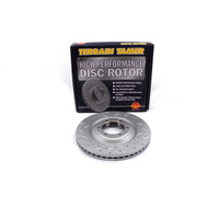 Front Disc Rotor Colorado RG D-Max Slotted & Dimpled