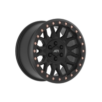 17X8.5 Hybrid Beadlock Wheel Black 5X150 +35 Black Imitation Beadlock Ring