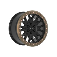 17X8.5 Hybrid Beadlock Wheel Black 5X150 +35 Bronze Imitation Beadlock Ring