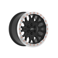 17X8.5 Hybrid Beadlock Wheel Black 6X114.3 +20 Machined Imitation Beadlock Ring