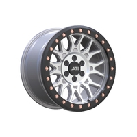 17X8.5 Hybrid Beadlock Wheel Machined 6X114.3 +20 Black Imitation Beadlock Ring