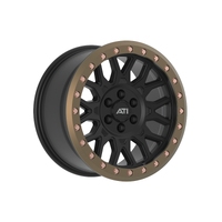17X8.5 Hybrid Beadlock Wheel Black 6X139.7 Offset 0 Bronze Imitation Beadlock Ring