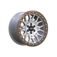 17X8.5 Hybrid Beadlock Wheel Machined 6X139.7 +35 Bronze Imitation Beadlock Ring