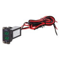 Dual DC Voltmeter - Early Toyota - Green