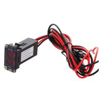 Dual DC Voltmeter - Early Toyota - Red