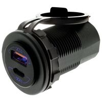 Quick Charge QC3.0 & QC4.0 Dual USB Socket