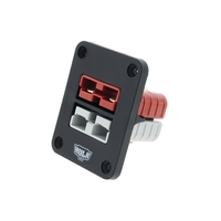 Double Flush Mount Housing with Red & Grey 50A Plug