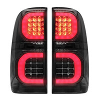 Tail Light Pair LED Smoked Lens Hilux KUN GGN